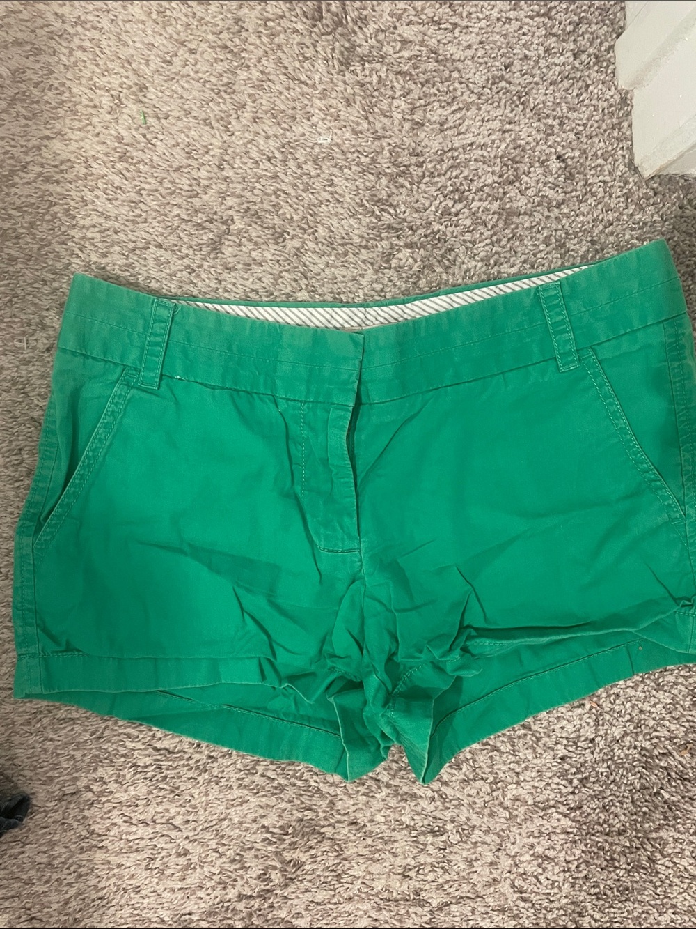 J.crew green broken in chino shorts size 2